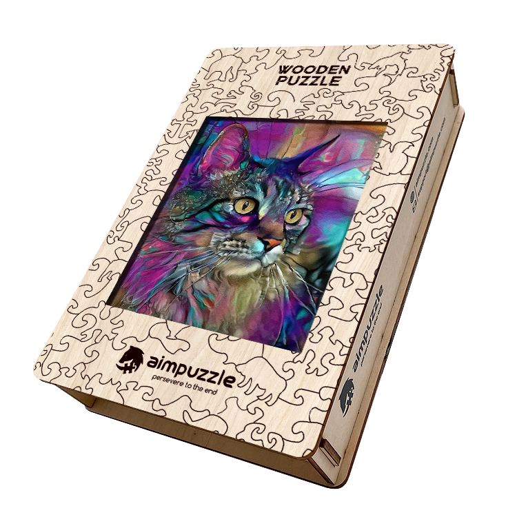 Dream Cat Wooden Jigsaw Puzzle - aimpuzzle