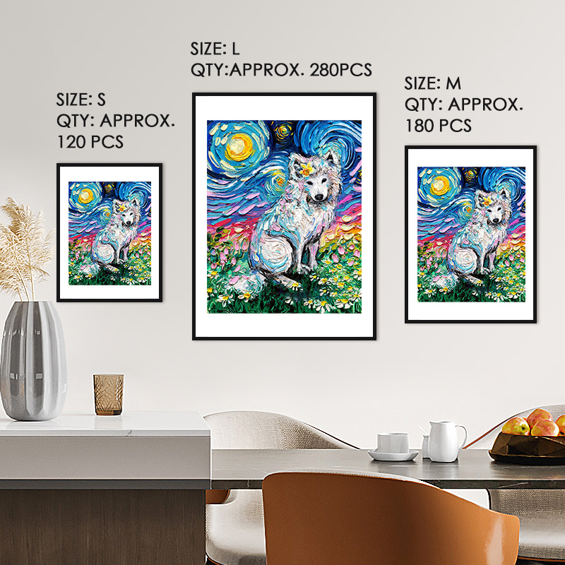 Van Gogh Samoyed Wooden Jigsaw Puzzle - aimpuzzle