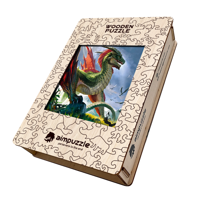 Green Dragon Wooden Jigsaw Puzzle - aimpuzzle