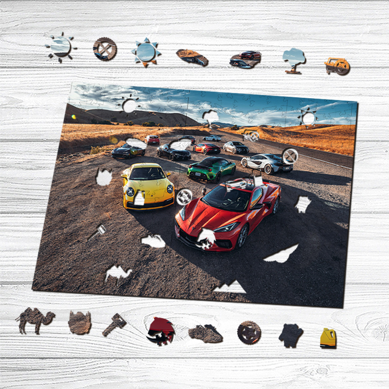 Famous Cars Wooden Jigsaw Puzzle - aimpuzzle