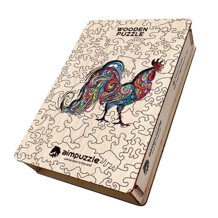 Fighting Rooster Wooden Jigsaw Puzzle - aimpuzzle