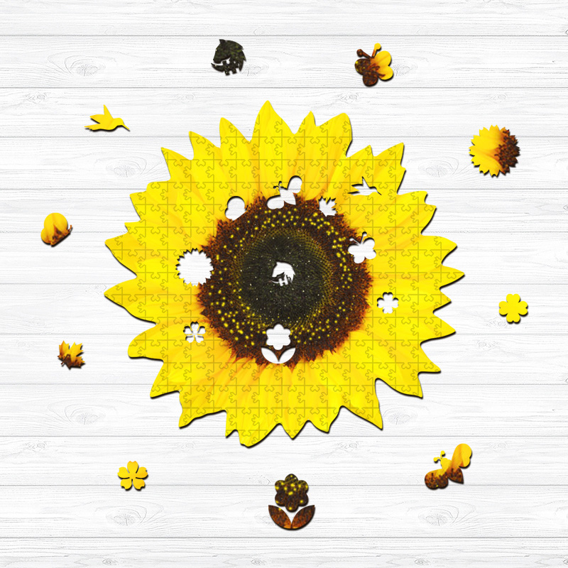 Sunflower Wooden Jigsaw Puzzle - aimpuzzle