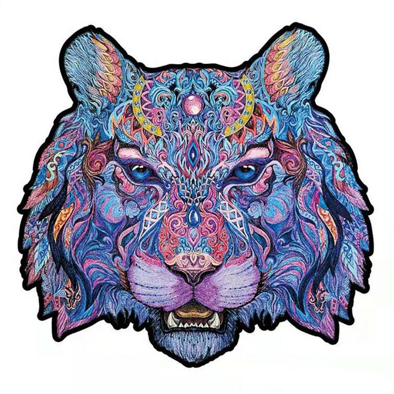 Blue Tiger Wooden Jigsaw Puzzle - aimpuzzle