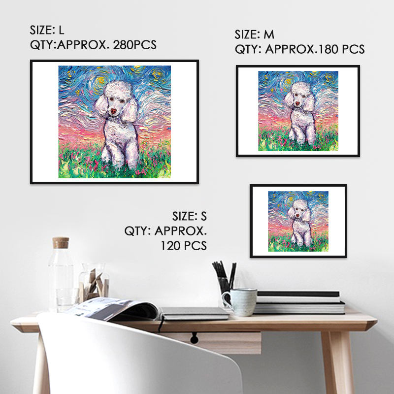 Van Gogh Poodle Dog Wooden Jigsaw Puzzle - aimpuzzle