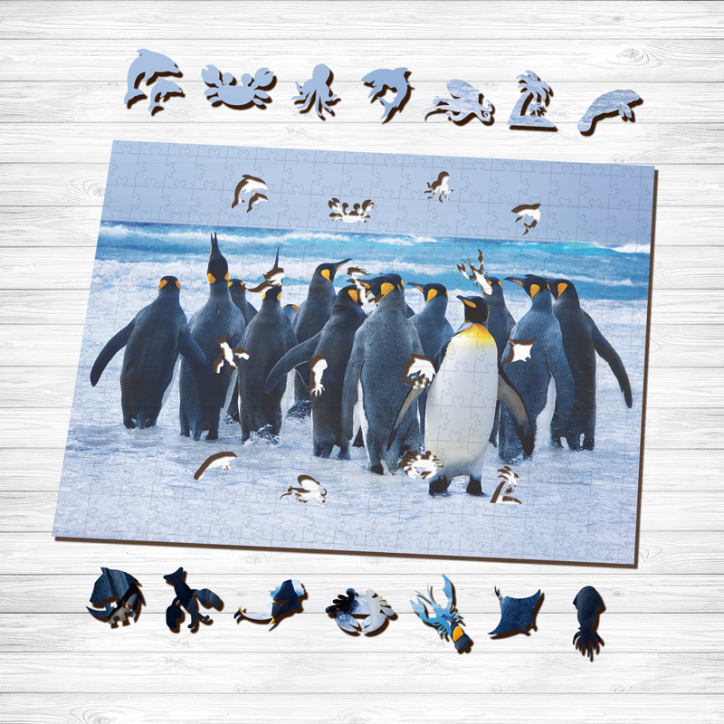 Antarctic Penguins Wooden Jigsaw Puzzle - aimpuzzle
