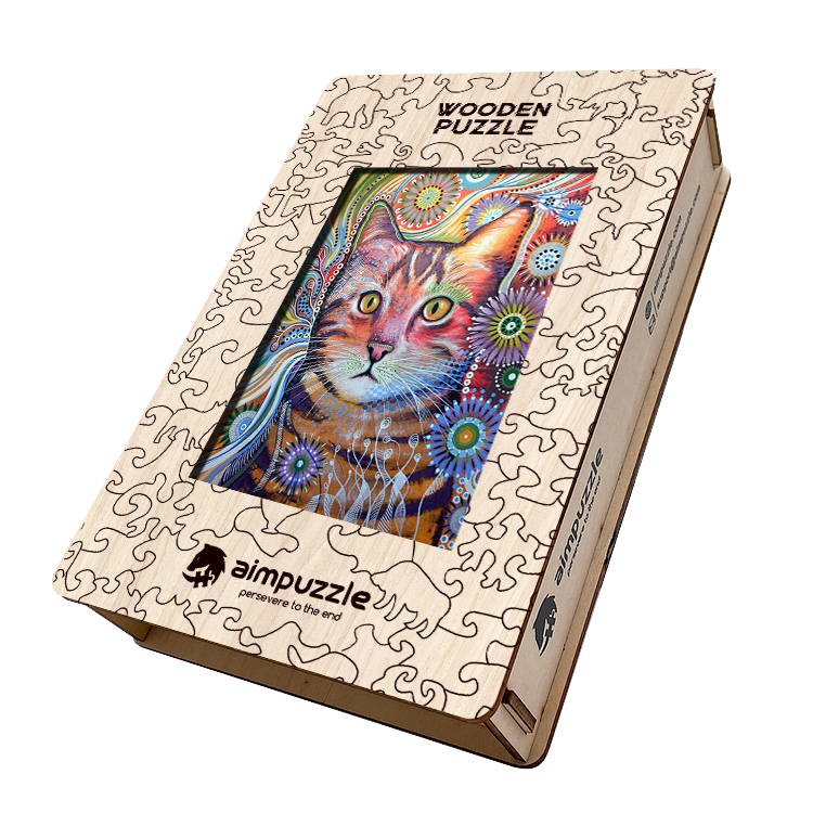 Tabby Cat Wooden Jigsaw Puzzle - aimpuzzle