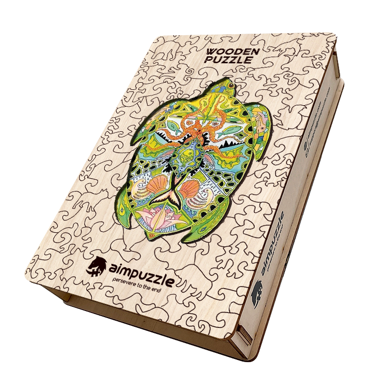Green Turtle Wooden Jigsaw Puzzle - aimpuzzle
