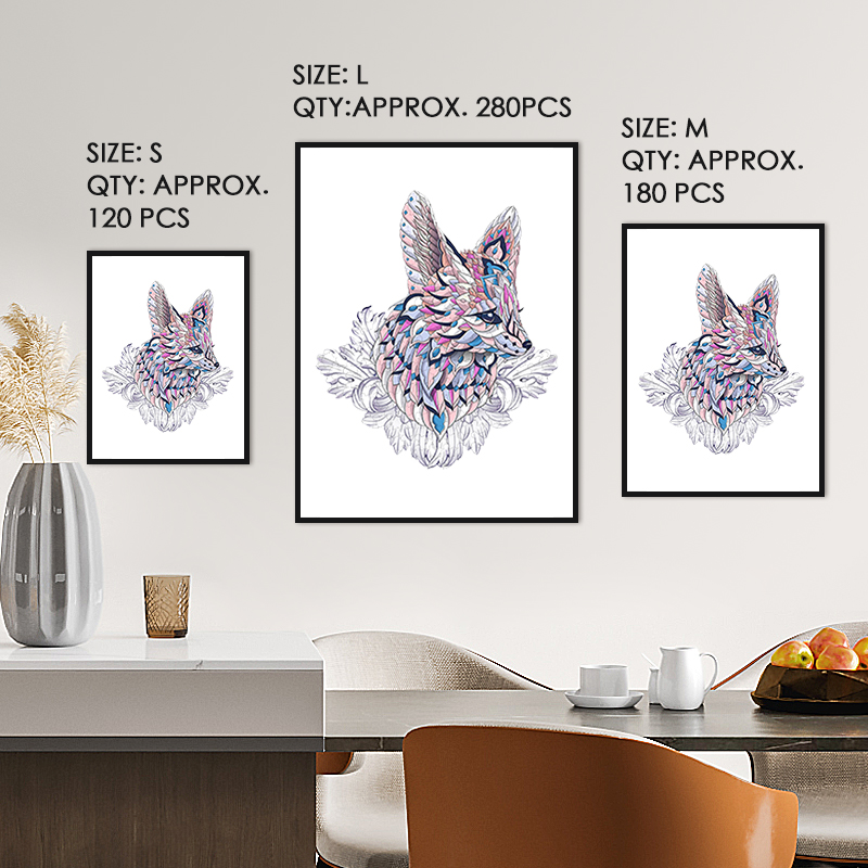 Purple Fox Wooden Jigsaw Puzzle - aimpuzzle