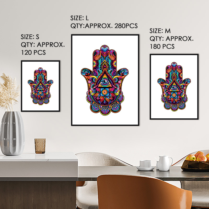 Hamsa Hand Wooden Jigsaw Puzzle - aimpuzzle