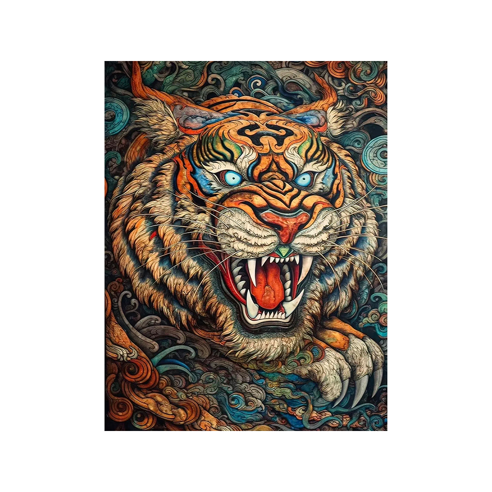 Roaring Tiger Wooden Jigsaw Puzzle - aimpuzzle