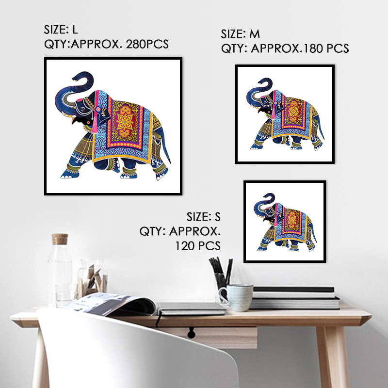 Mandala Elephant Wooden Jigsaw Puzzle - aimpuzzle