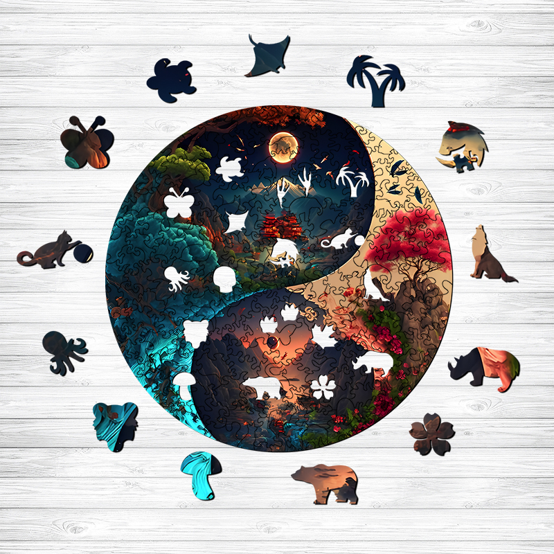 Yin Yang Magical World Wooden Jigsaw Puzzle - aimpuzzle