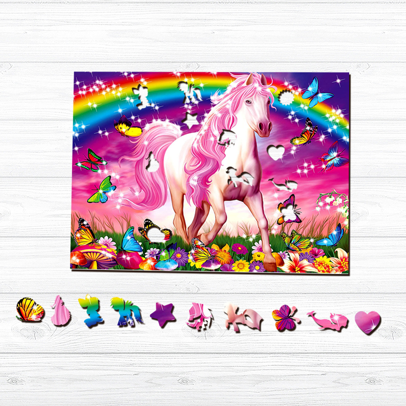 Rainbow Unicorn Wooden Jigsaw Puzzle - aimpuzzle
