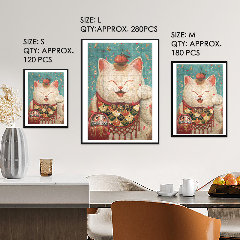 Fortune Cat Wooden Jigsaw Puzzle - aimpuzzle