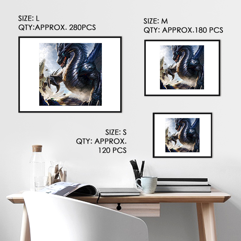 Black Dragon Wooden Jigsaw Puzzle - aimpuzzle