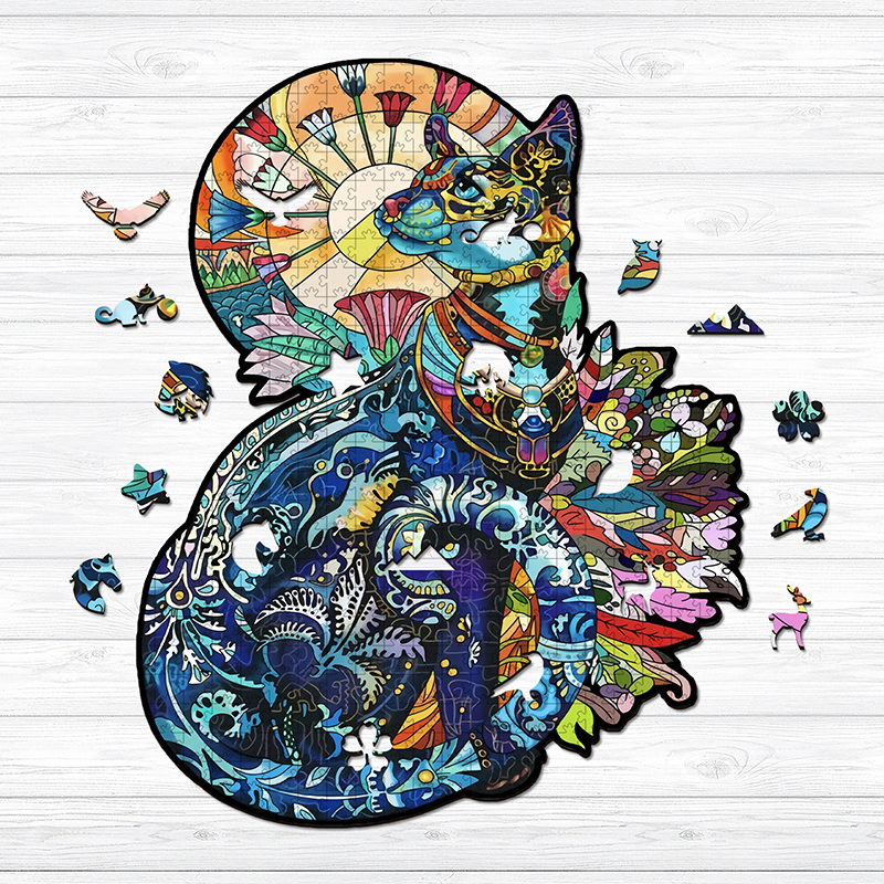 Leopard Cat Wooden Jigsaw Puzzle - aimpuzzle