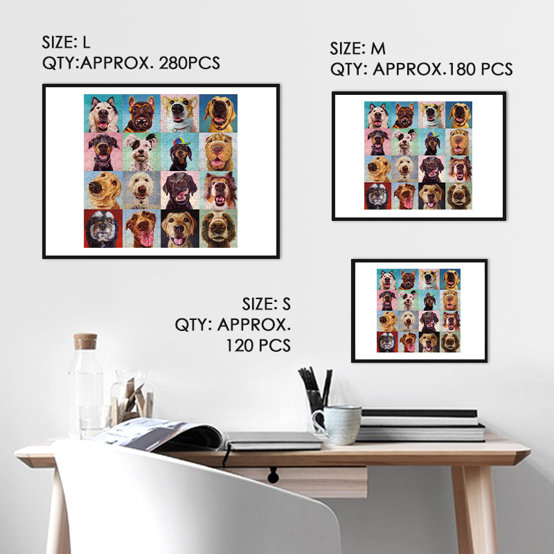 Dogs Smiley Wooden Jigsaw Puzzle - aimpuzzle