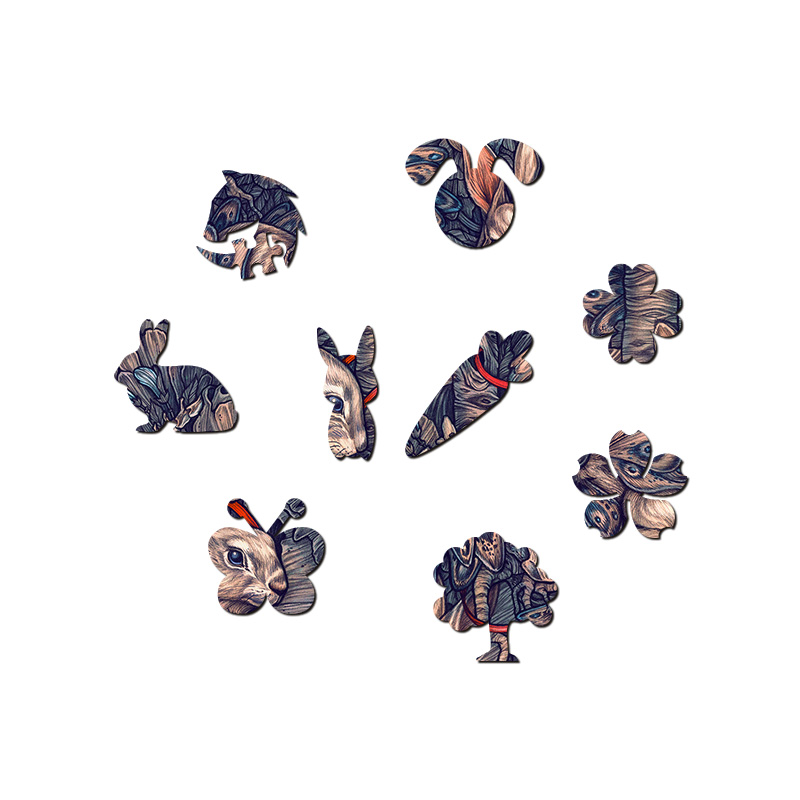 Rabbit Nest Wooden Jigsaw Puzzle - aimpuzzle