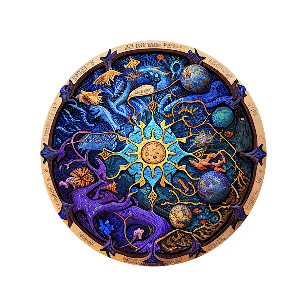 Galaxy Mandala Wooden Jigsaw Puzzle - aimpuzzle