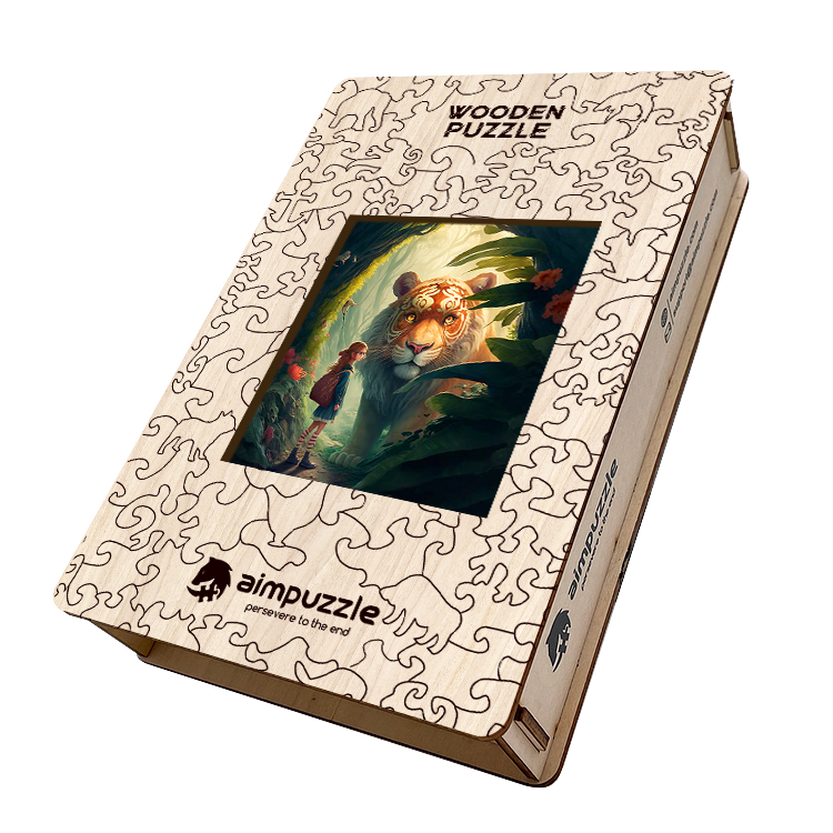 Tiger And The Brave Girl Wooden Jigsaw Puzzle - aimpuzzle