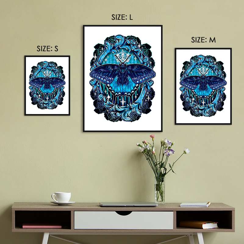 Blue Butterfly Wooden Jigsaw Puzzle - aimpuzzle