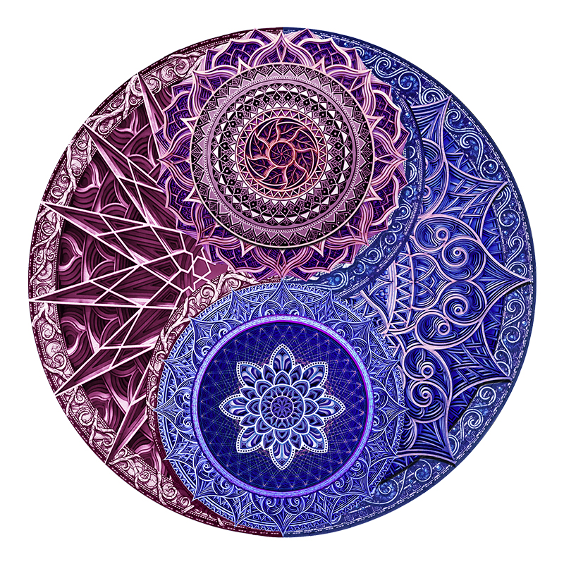 Yin Yang Tai Chi Mandala Wooden Jigsaw Puzzle - aimpuzzle