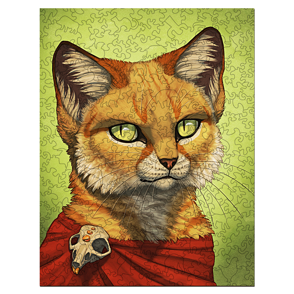 Druid Fox Wooden Jigsaw Puzzle - aimpuzzle