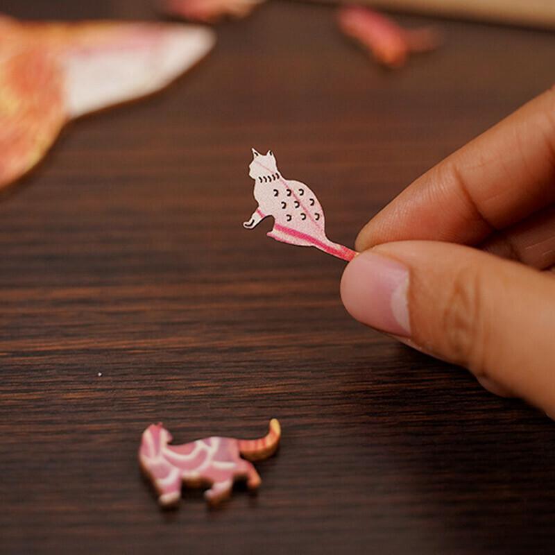 Orange Cat Wooden Jigsaw Puzzle - aimpuzzle