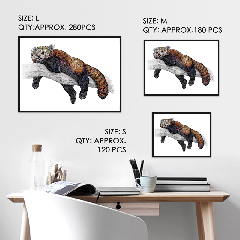 Red Panda Wooden Jigsaw Puzzle - aimpuzzle