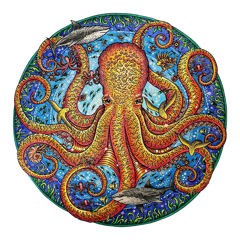Giant Octopus Wooden Jigsaw Puzzle - aimpuzzle