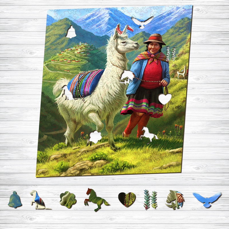 Alpaca Wooden Jigsaw Puzzle - aimpuzzle