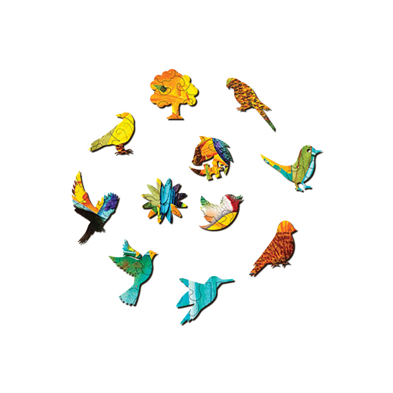 Sunflower Hummingbird Wooden Jigsaw Puzzle - aimpuzzle