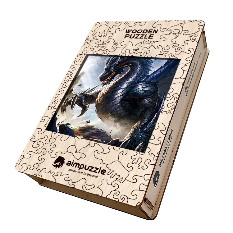 Black Dragon Wooden Jigsaw Puzzle - aimpuzzle