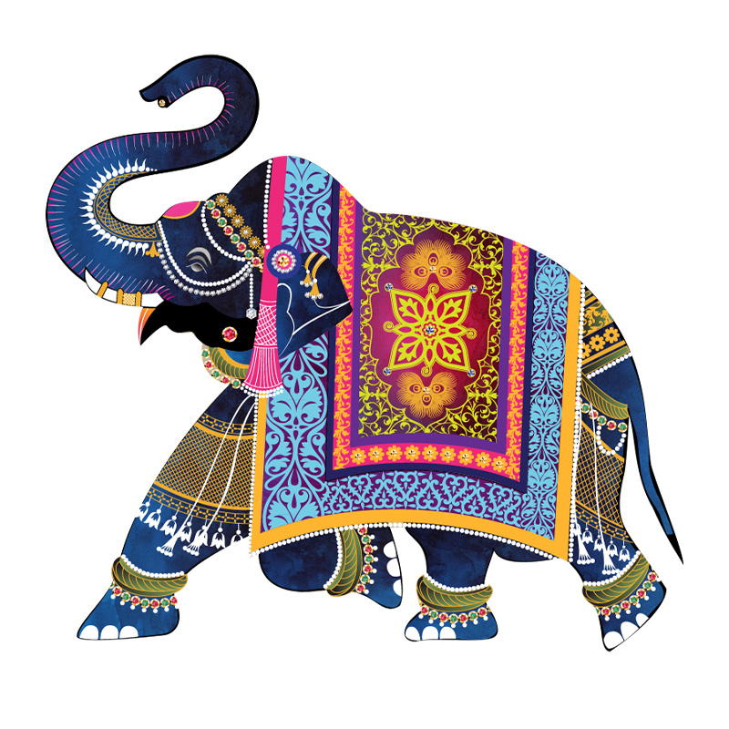 Mandala Elephant Wooden Jigsaw Puzzle - aimpuzzle