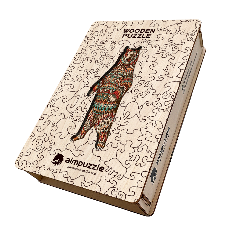 Brown Bear Wooden Jigsaw Puzzle - aimpuzzle
