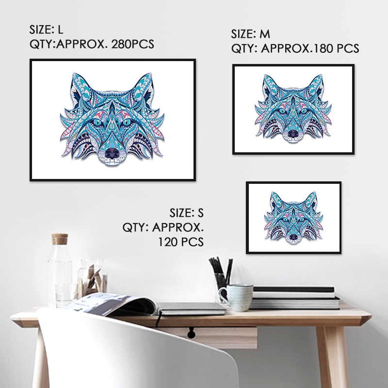 Blue Fox Wooden Jigsaw Puzzle - aimpuzzle