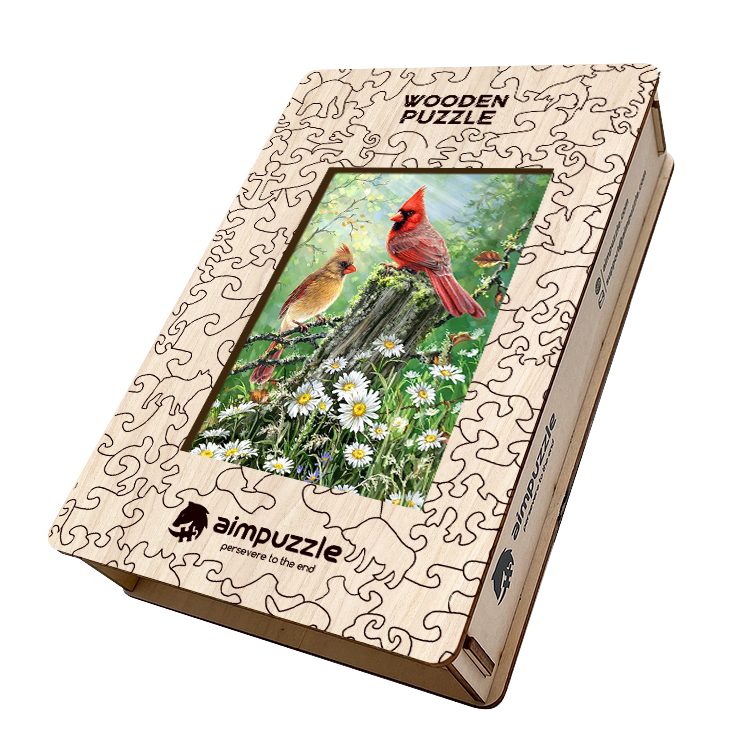 Cardinal Bird Wooden Jigsaw Puzzle - aimpuzzle