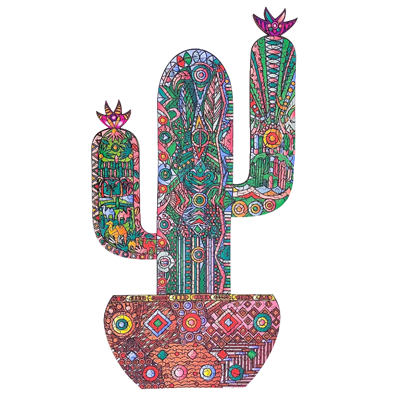 Cactus Potted Plant Wooden Jigsaw Puzzle - aimpuzzle