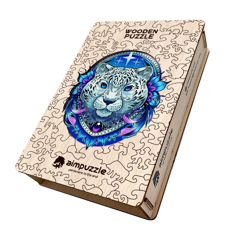 Blue leopard Wooden Jigsaw Puzzle - aimpuzzle