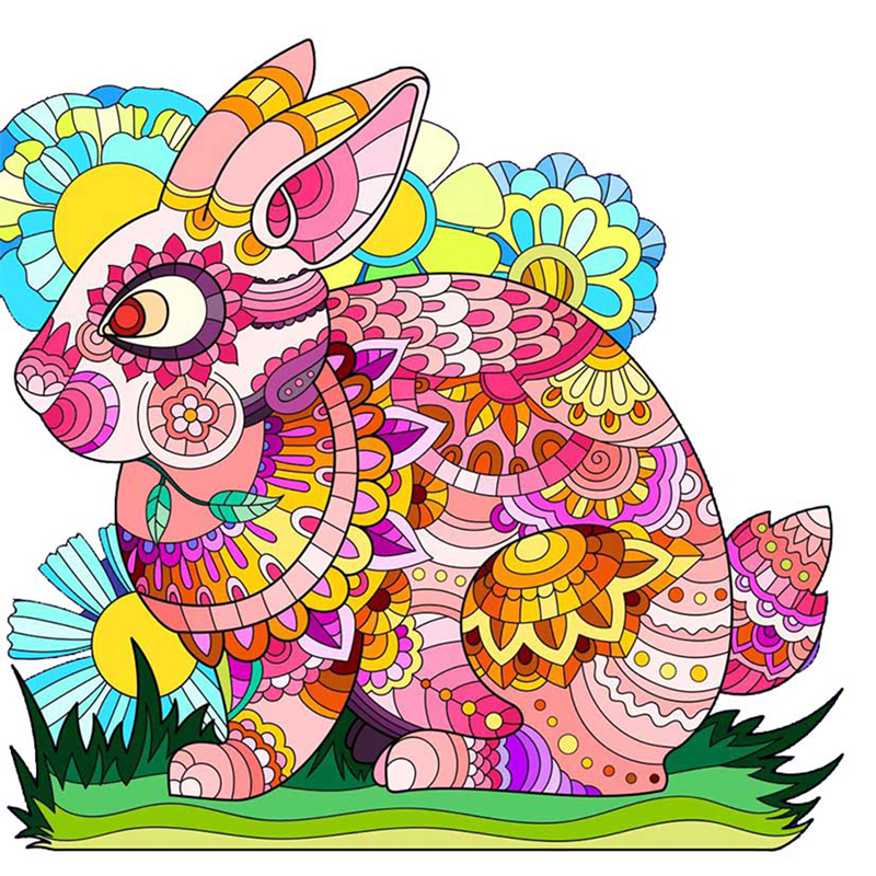 Pink Rabbit Wooden Jigsaw Puzzle - aimpuzzle