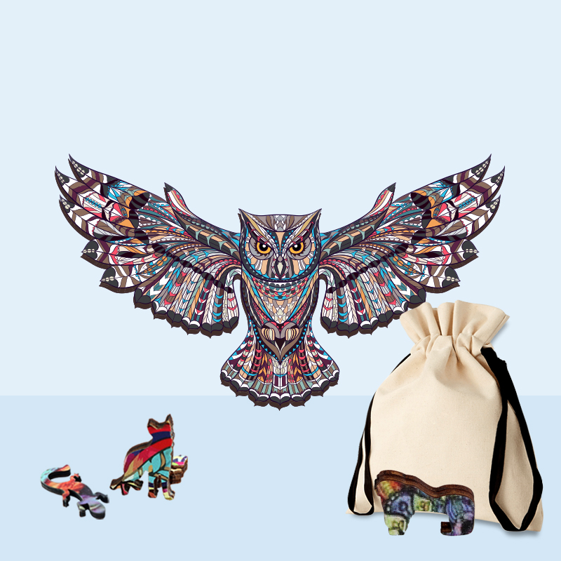 Flying Owl Wooden Jigsaw Puzzle - aimpuzzle