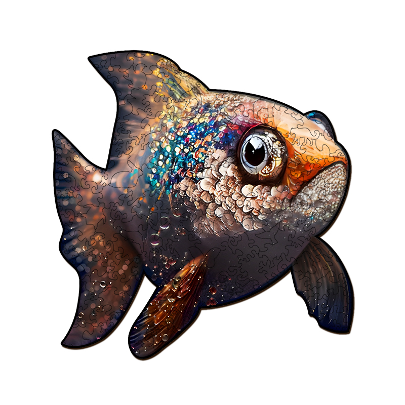 Glittery Amazing Fish Wooden Jigsaw Puzzle - aimpuzzle