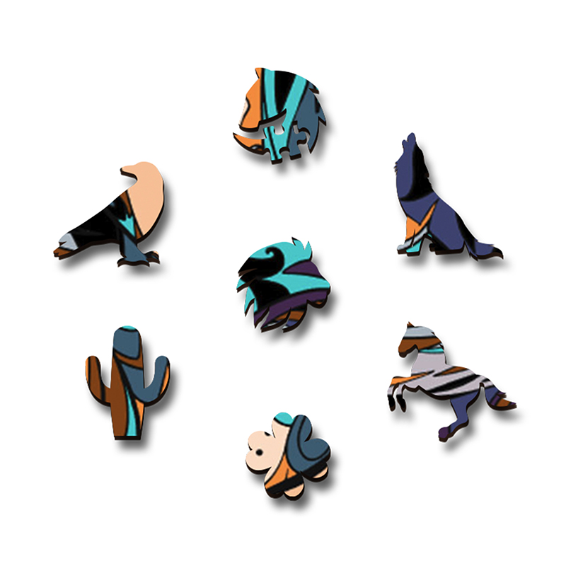 Blue Cat Wooden Jigsaw Puzzle - aimpuzzle