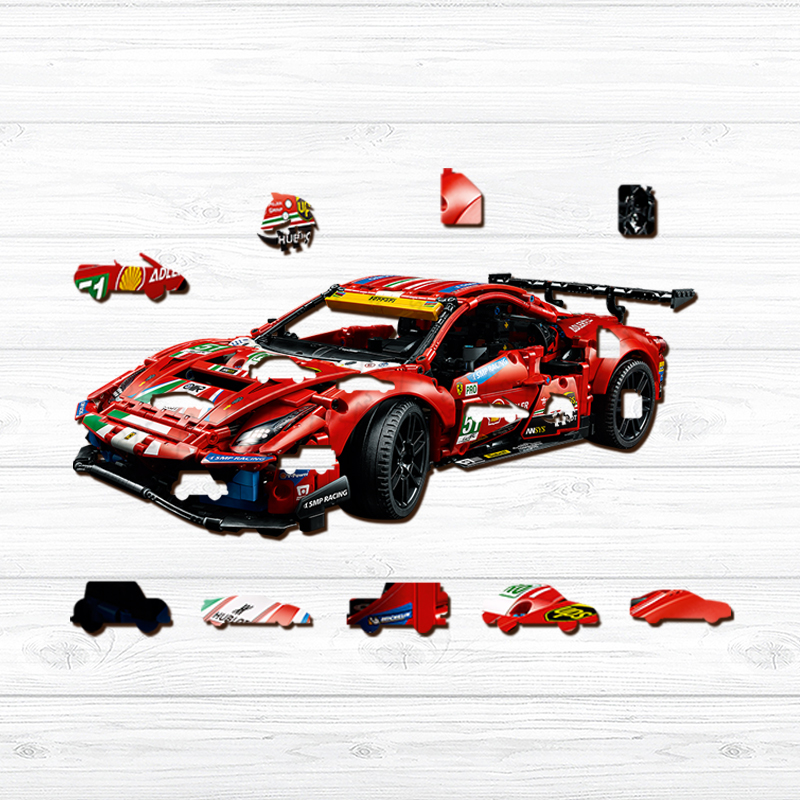 Ferrari 488 GTE Wooden Jigsaw Puzzle - aimpuzzle