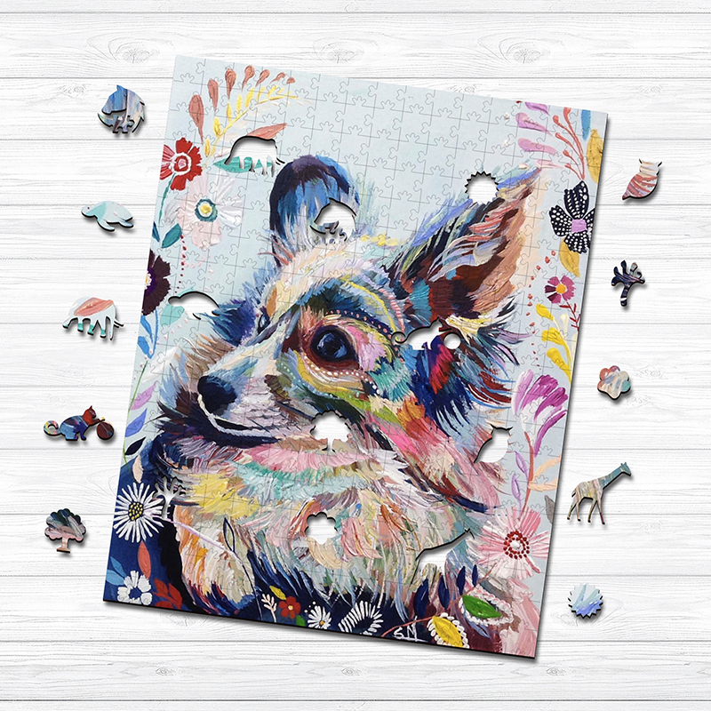 Color Dogs Wooden Jigsaw Puzzle - aimpuzzle