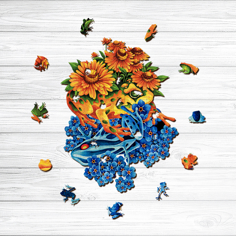 Poison Dart Frogs Wooden Jigsaw Puzzle - aimpuzzle