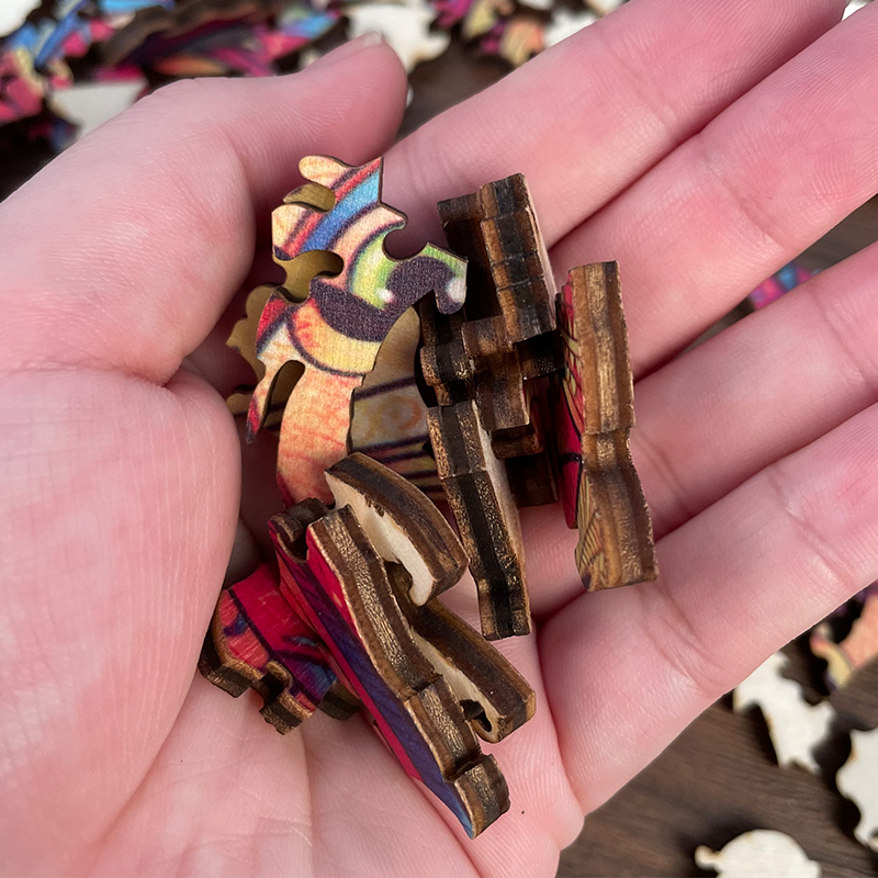 Purple Unicorn Wooden Jigsaw Puzzle - aimpuzzle