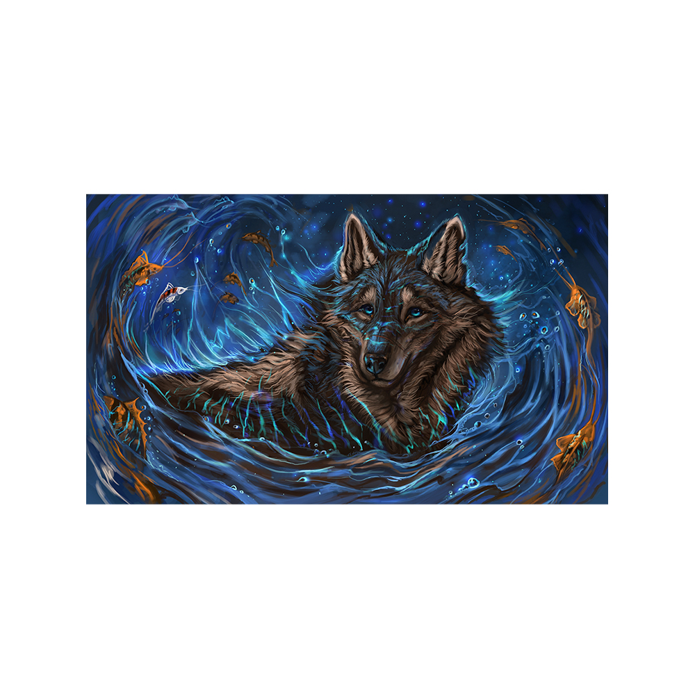 Sea Wave Wolf Wooden Jigsaw Puzzle - aimpuzzle