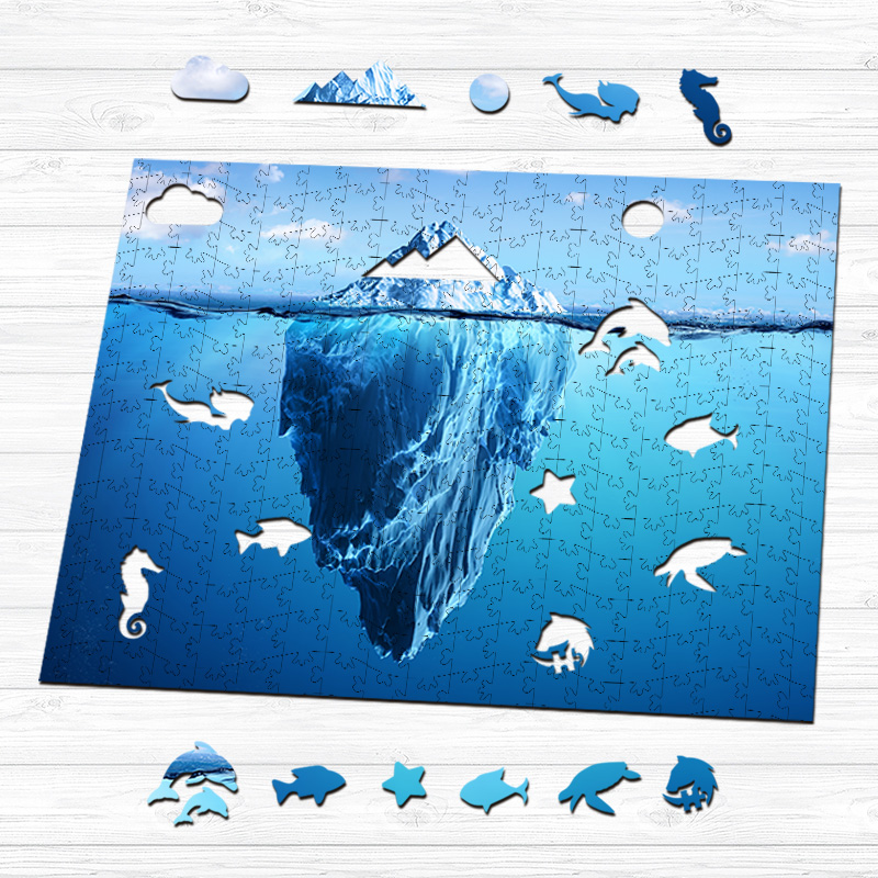 Icebergs Landscape Wooden Jigsaw Puzzle - aimpuzzle