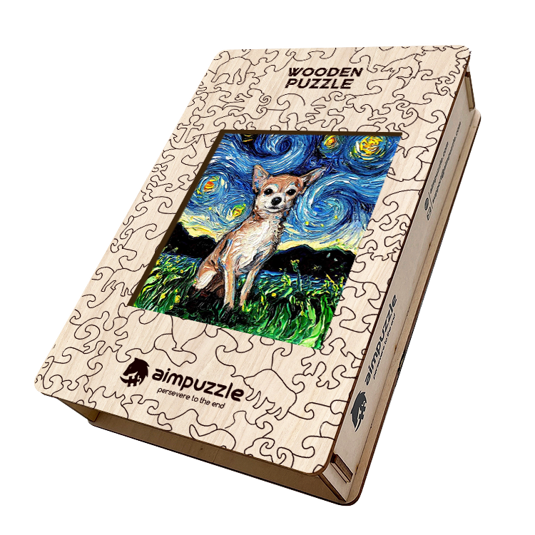 Van Gogh Chihuahua Wooden Jigsaw Puzzle - aimpuzzle